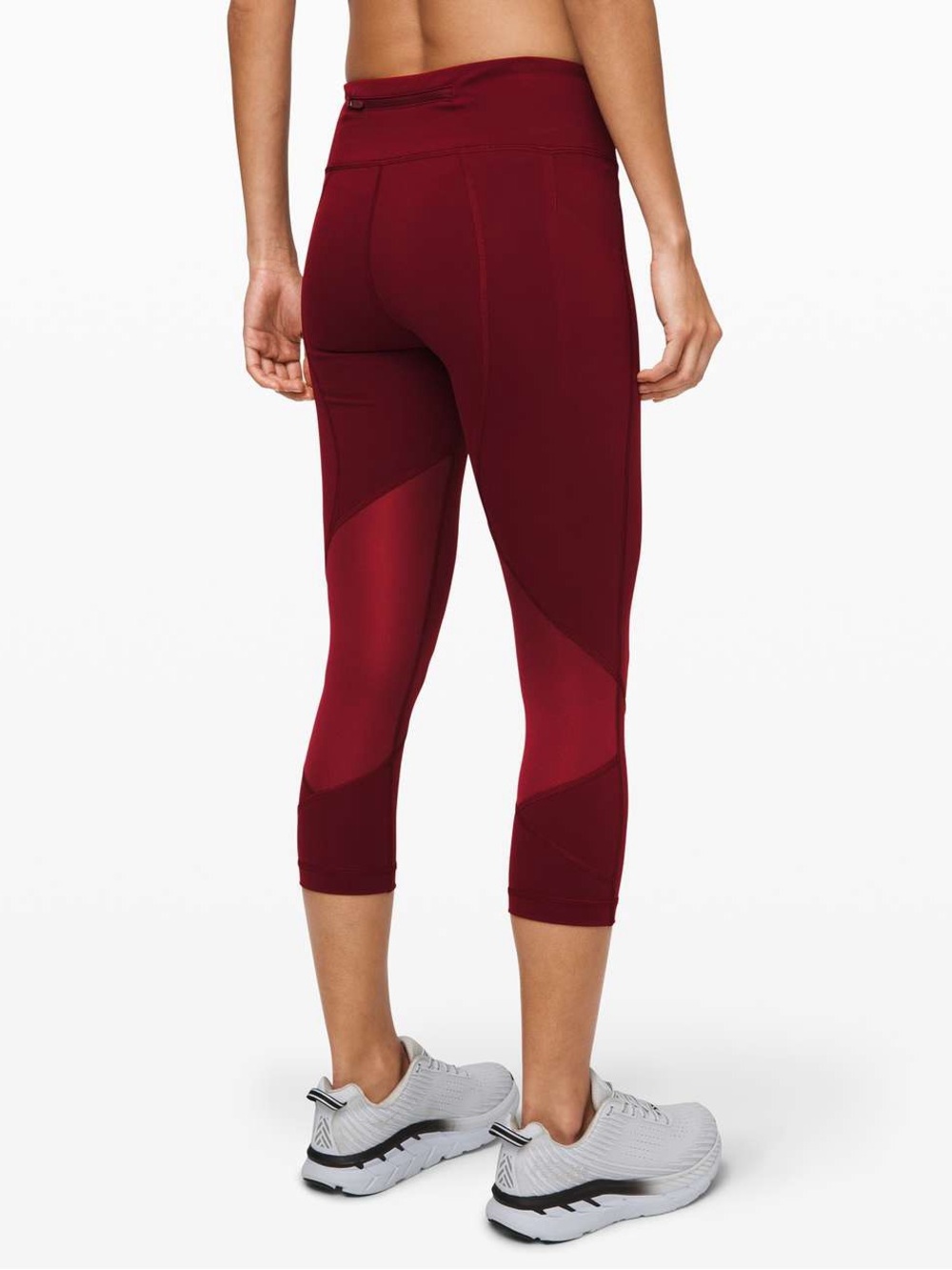 Lululemon Pace Rival Crop 22” Full-On Luxtreme Deep Rouge Size 8 Workout Yoga